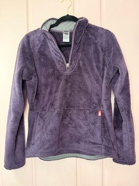 The North Face Plush Half-Zip Fleece Pullover in Deep Purple Sz medium